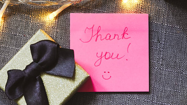 istock Thank you sticker concept for small business packaging and handmade orders 2254255201