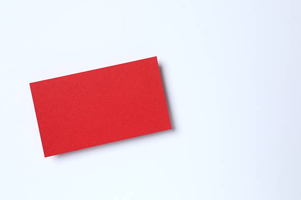 istock Red paper card on white background 2254256031
