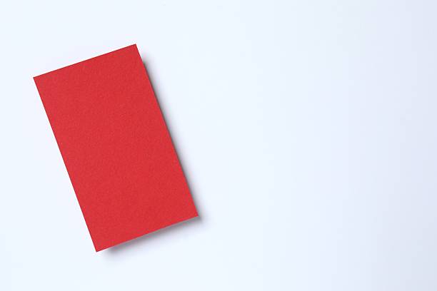 istock Red paper card on white background 2254256034