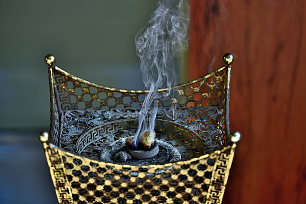 Incendiary smokes in front of the Nizwa souk.
