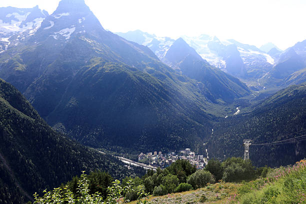 istock Panoramic view of Dombay valley in Caucasus mountains 2254256154