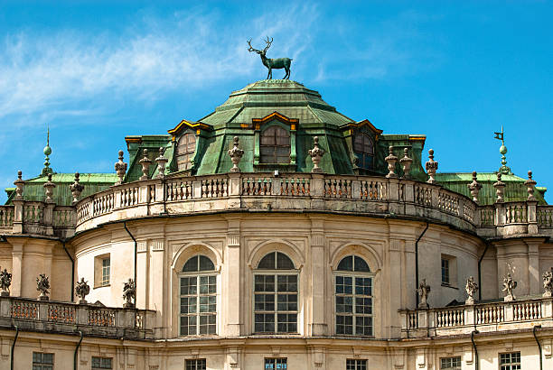 Torino, Stupinigi, Piemonte, Itay, Palazzina di caccia di Stupinigi, former Savoy hunting lodge designed by architect Filippo Juvarra 1729. Torino, Italy, Europe.