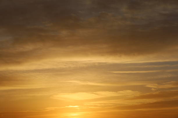 Dramatic sunset sky with colorful clouds at dusk. Nature background and texture - sky replacement