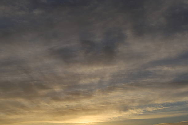 Dramatic sunset sky with colorful clouds at dusk. Nature background and texture - sky replacement