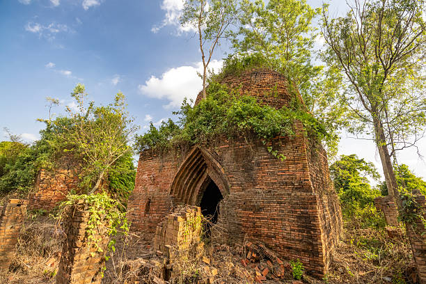 Abandoned Building (Brick Factory) at Ben Tre on Mekong Delta, Vietnam