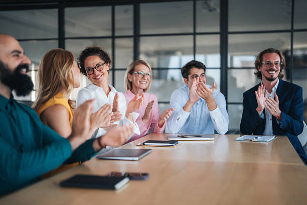 istock Business team applauding success together 2254280874