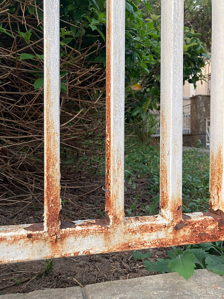 istock Rusty metal fence 2254284775