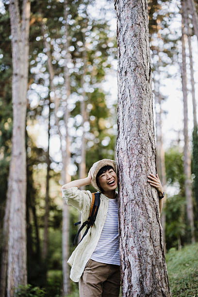 istock Japanese Woman Hiking Through Forest Trail 2254291408