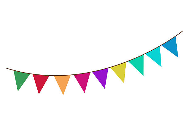 istock Colorful Triangle Party Bunting Banner Decoration for Celebration Event 2254309616