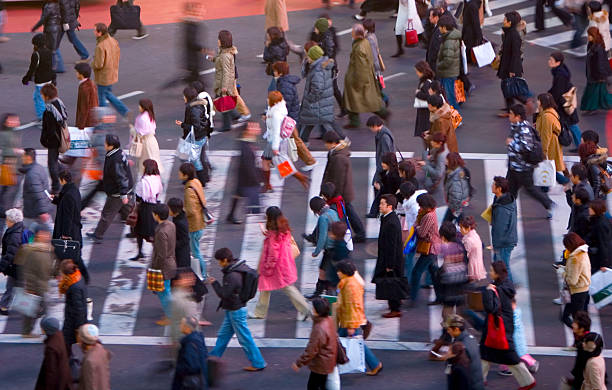 Tokyo, Shibuya crossing, evening  light