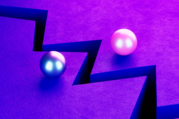 Leadership And Influence Concept. Red Sphere Surrounded By Converging Silver Balls in Arrow Shapes On White Background. 3d Rendering