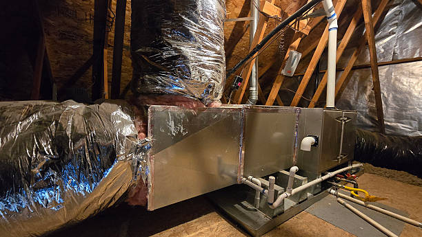 istock Attic with A/C unit in an American home 2254321197