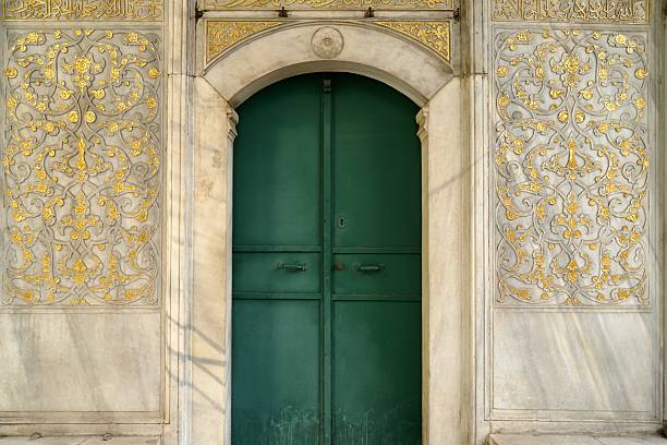 Old Wooden Door Of Blue Mosque,Istanbul,Turkey