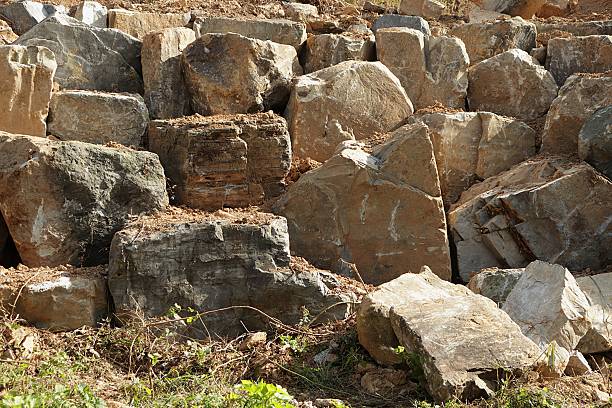 istock Rugged Natural Rock Pile with Earth and Greenery 2254323056