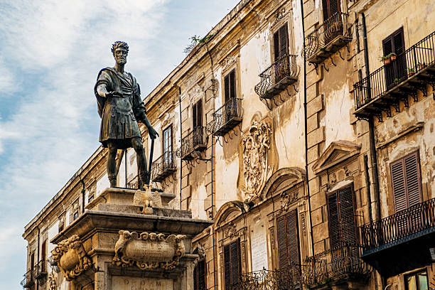 Roman era statue in central Palermo