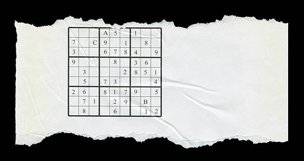 Sudoku game on paper background.