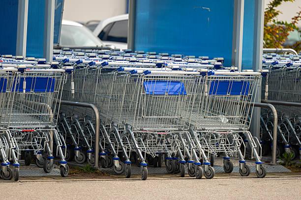 istock shopping carts in a supermarket 2254328968