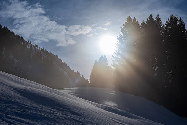 Winter in the Alps, Kleinwalsertal, Austria