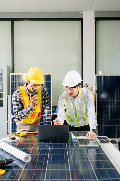istock Sustainable innovation by young professionals for a greener future. Showcasing renewable energy solutions 2254336040