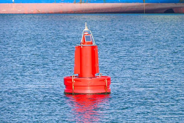 istock red buoy in the harbour as a navigation mark 2254336709