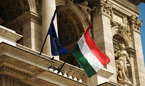 istock Waving Eu And Hungarian Flag 2254338512