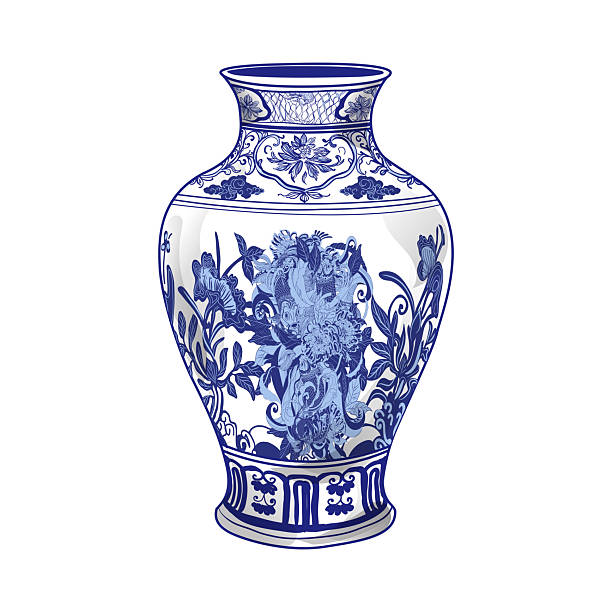 Antique Chinese vase illustration