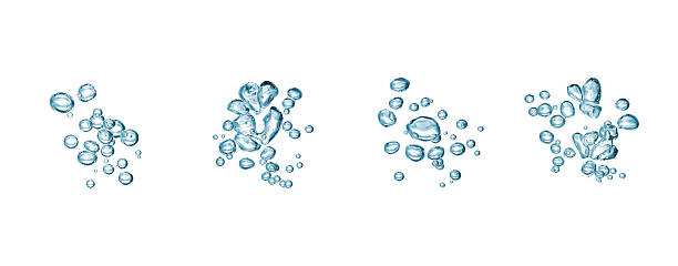 istock Crystal clear water bubbles isolated on white background realistic liquid droplets with transparency and reflections perfect for freshness, hydration, purity, clean design and abstract fluid concepts. 2254342396