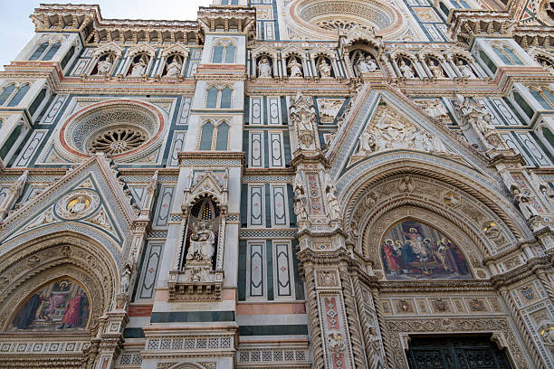 View of the Florence Duomo and its typical architecture. Italy.
