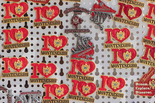 souvenirs from Montenegro in a souvenir shop
