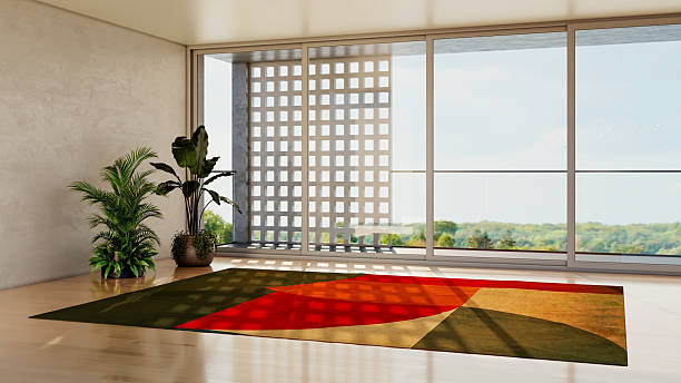 istock Large luxury modern bright interiors Living room mockup illustration 3D rendering image 2254354870