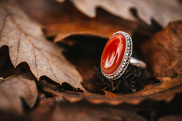 Luxury rings on black background.