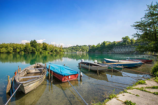 istock Boats moored to the pier 2254360732