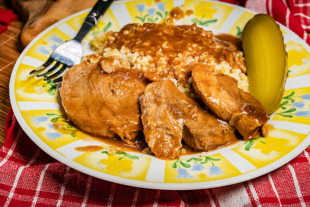istock Stewed pork in its own sauce. 2254365174