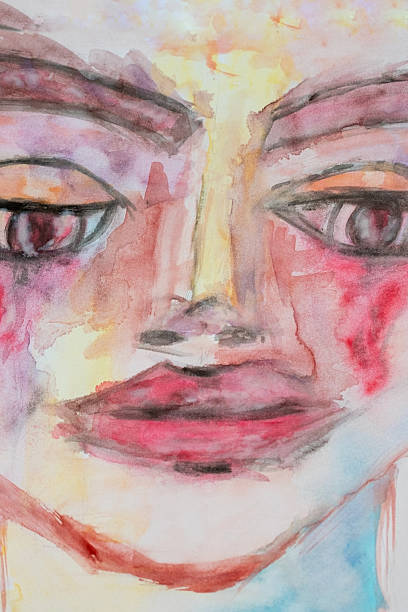 istock Vibrant Abstract Portrait in Watercolor 2254365486