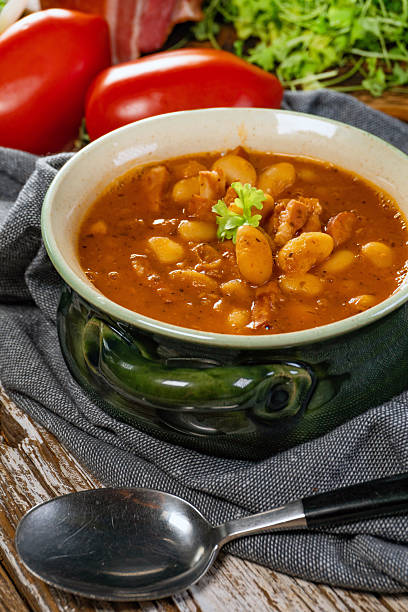 istock Baked beans in tomato sauce. 2254365751