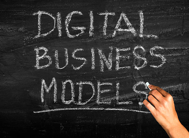 istock Digital business models concept on chalkboard 2254367093