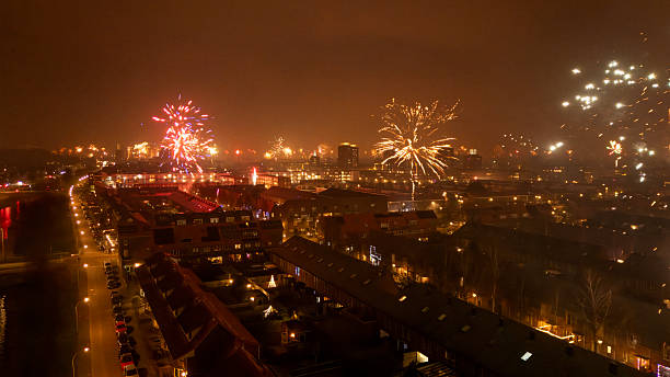 Public New Year Fireworks over The Hague in 2026 during the last occasion that it would be legal