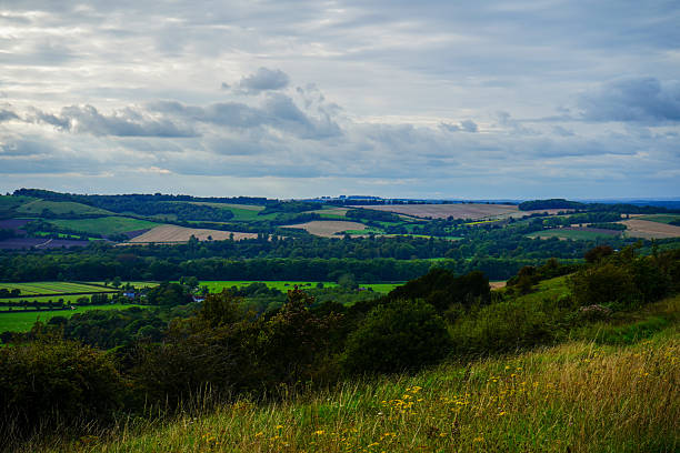 istock Views over English countryside with rolling hills 2254373887
