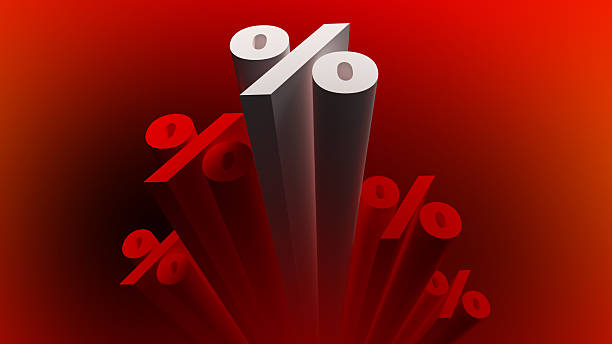 istock Discount percent symbol red background dramatic promotion banner 2254375701