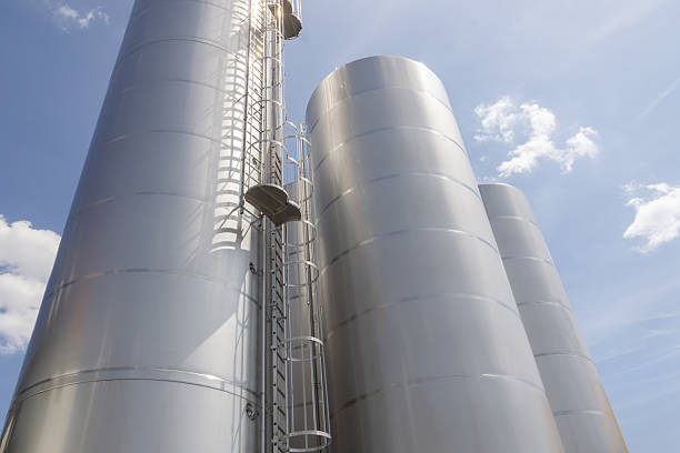 istock Stainless steel milk silos 2254377324
