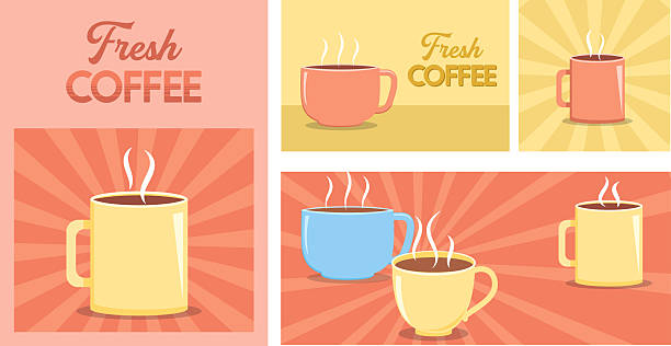 A cute coffee themed banner template set in pastel colors. Easy to edit, comes with high resolution jpeg.