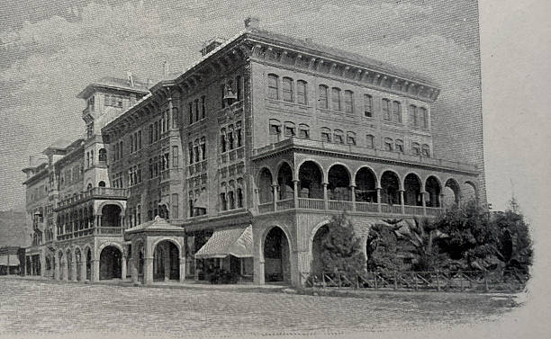 istock Antique illustration - a hotel building in Pasadena California 2254387648