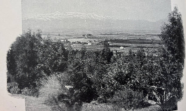 istock Antique illustration - view looking out over San Gabriel Valley in California 2254387724