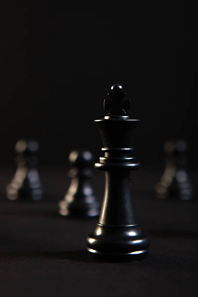 chess photographed on a chessboard