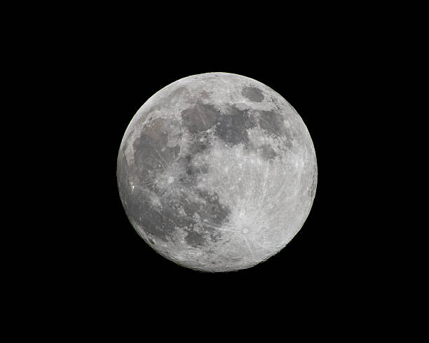 istock Large, round, gray moon is in the sky 2254395456