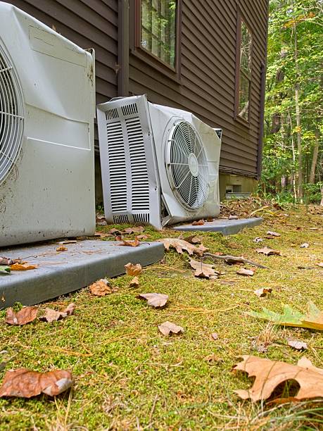 istock Crushed exterior air conditioner compressors 2254403812