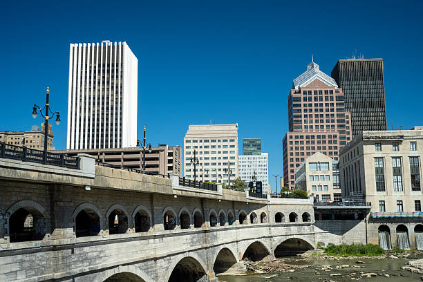 Rochester, USA - August 31, 2025. Cityscape of downtown Rochester, New York, USA