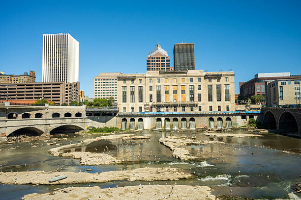 Rochester, USA - August 31, 2025. Cityscape of downtown Rochester, New York, USA