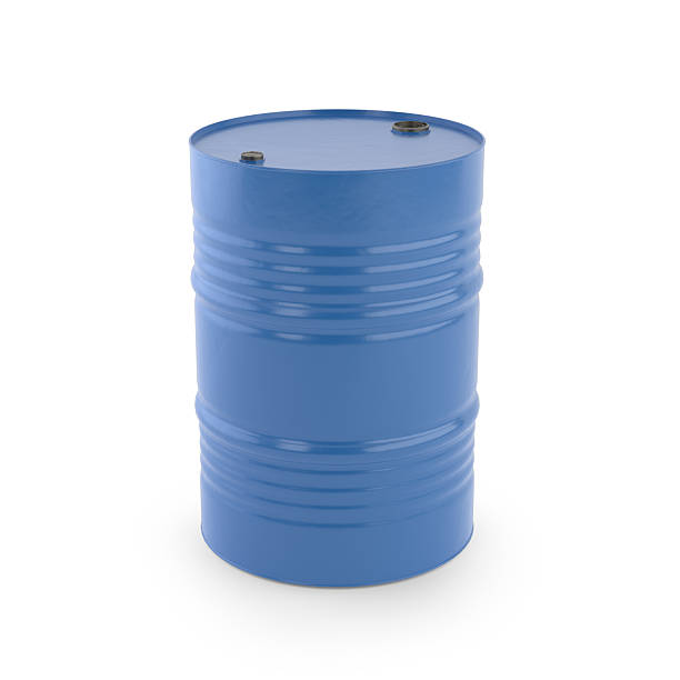 istock Blue steel barrel, 3D illustration 2254411193