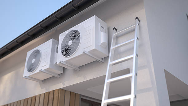 istock HVAC technician servicing outdoor air conditioner unit on building wall – 3D illustration 2254411368